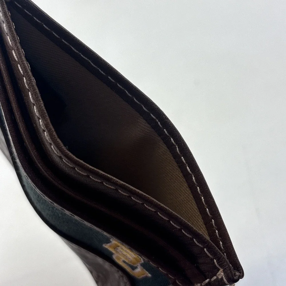 Baylor University brown leather front pocket wallet